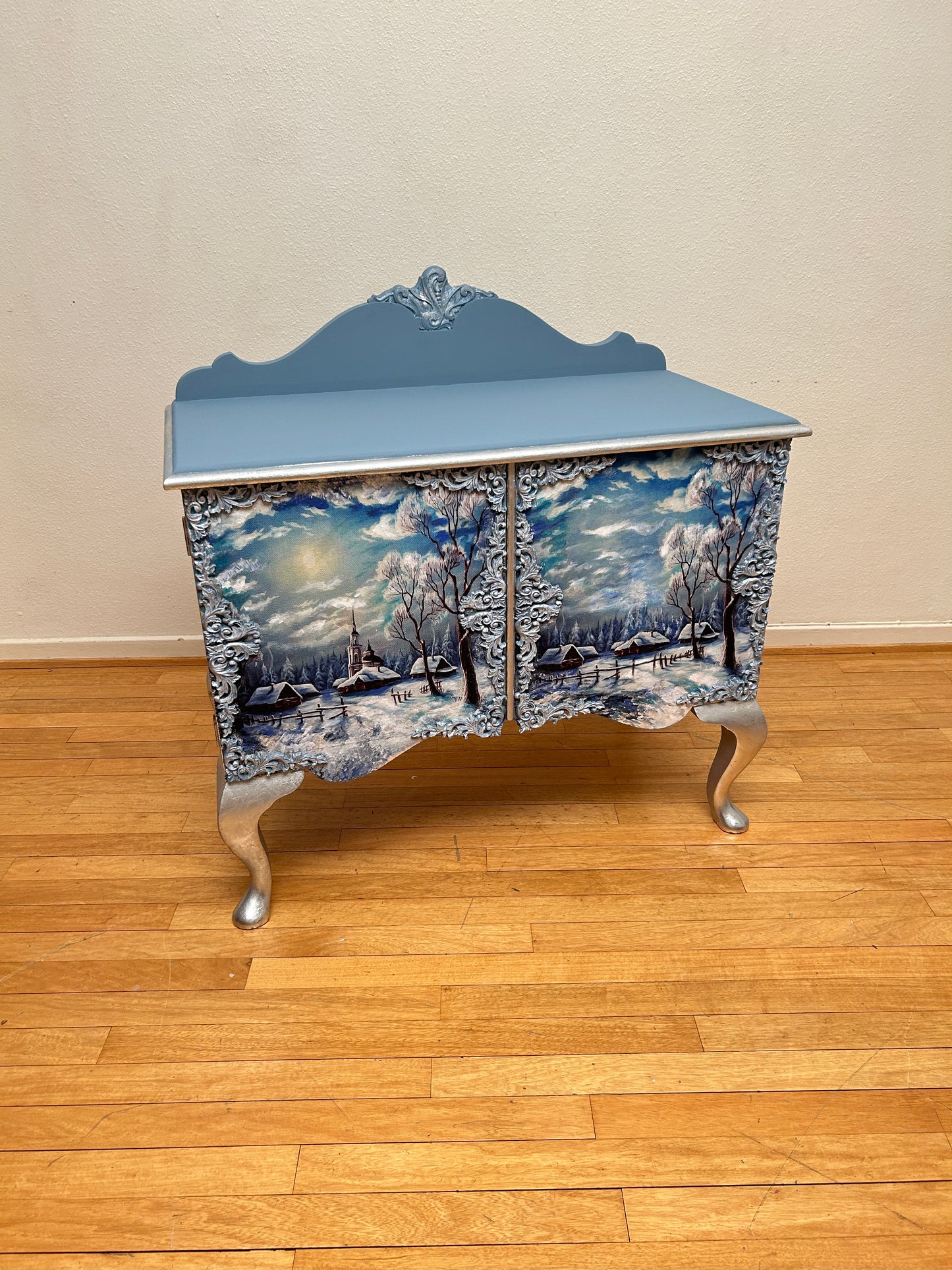 Winter Wooden Dresser | Handmade Natural Wood Furniture | Cozy Rustic Home Decor