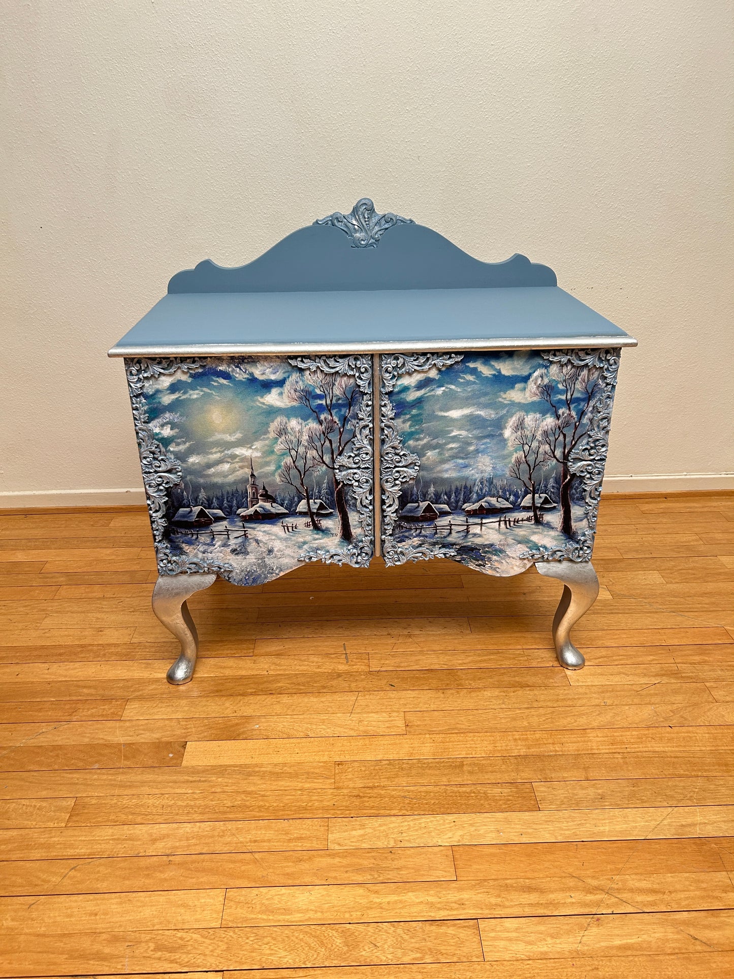 Winter Wooden Dresser | Handmade Natural Wood Furniture | Cozy Rustic Home Decor