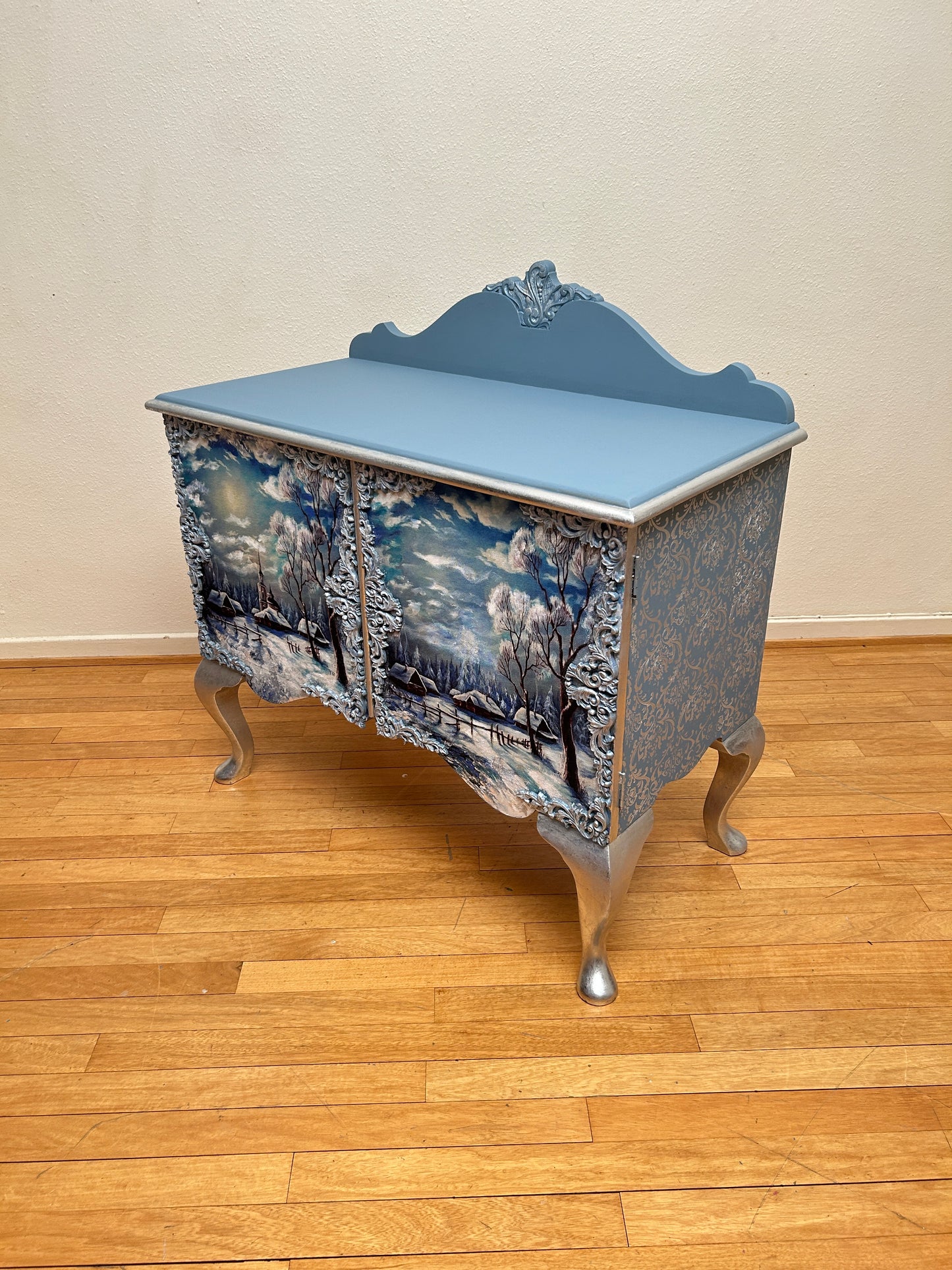 Winter Wooden Dresser | Handmade Natural Wood Furniture | Cozy Rustic Home Decor