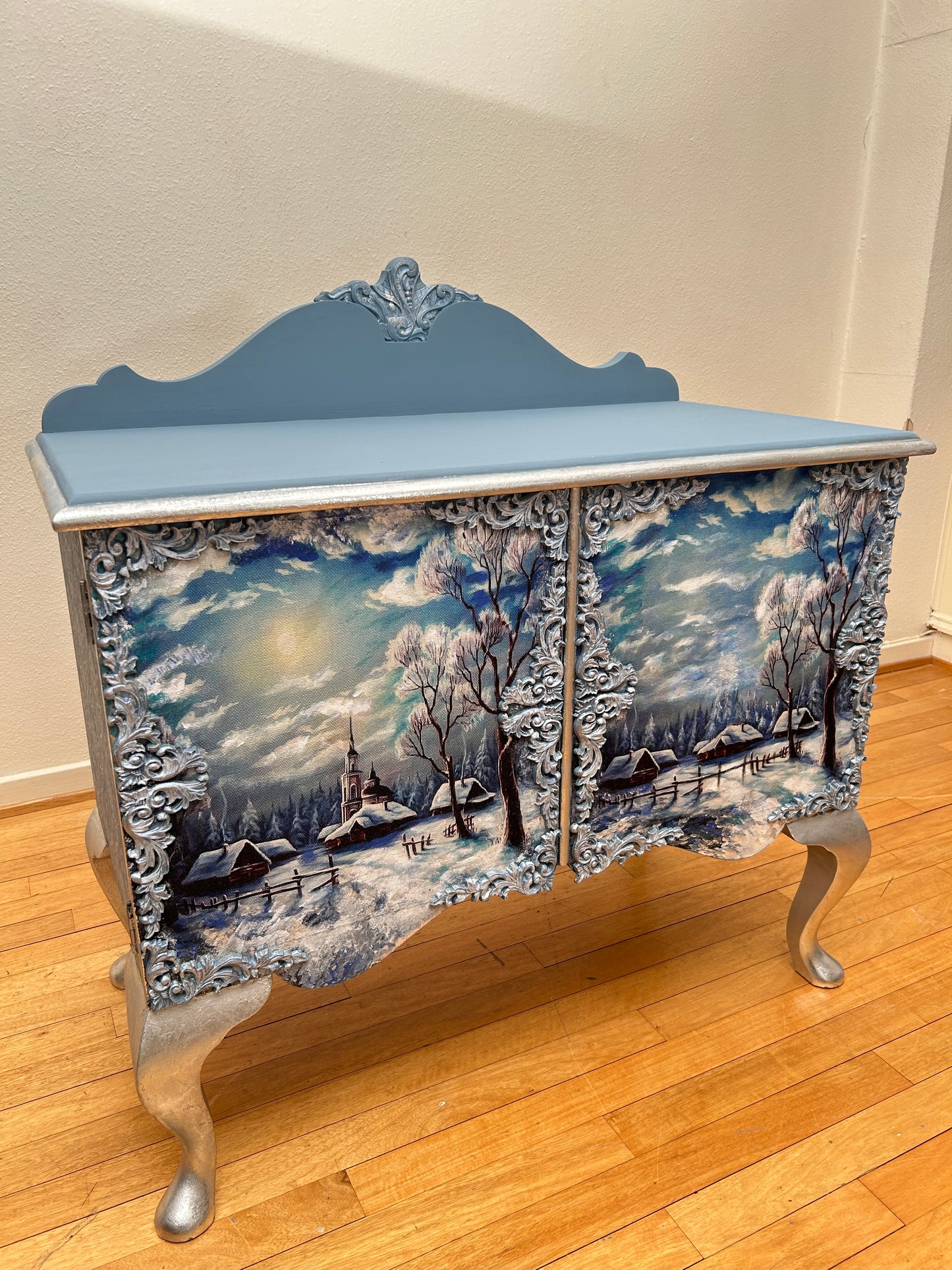 Winter Wooden Dresser | Handmade Natural Wood Furniture | Cozy Rustic Home Decor