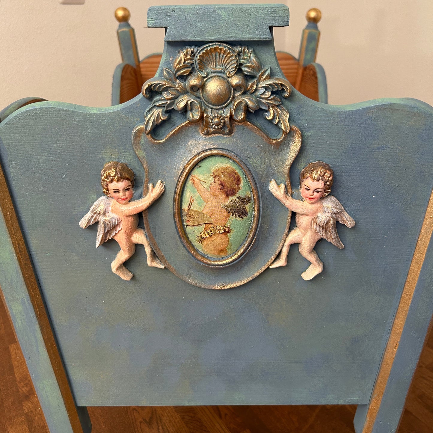 Vintage Redesign Baby Crib – Baby Blue Edition