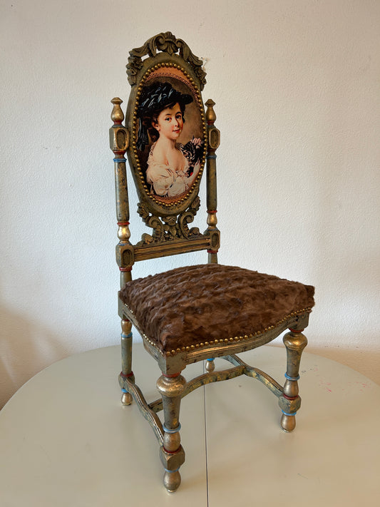 Antique Chairs with mink seat