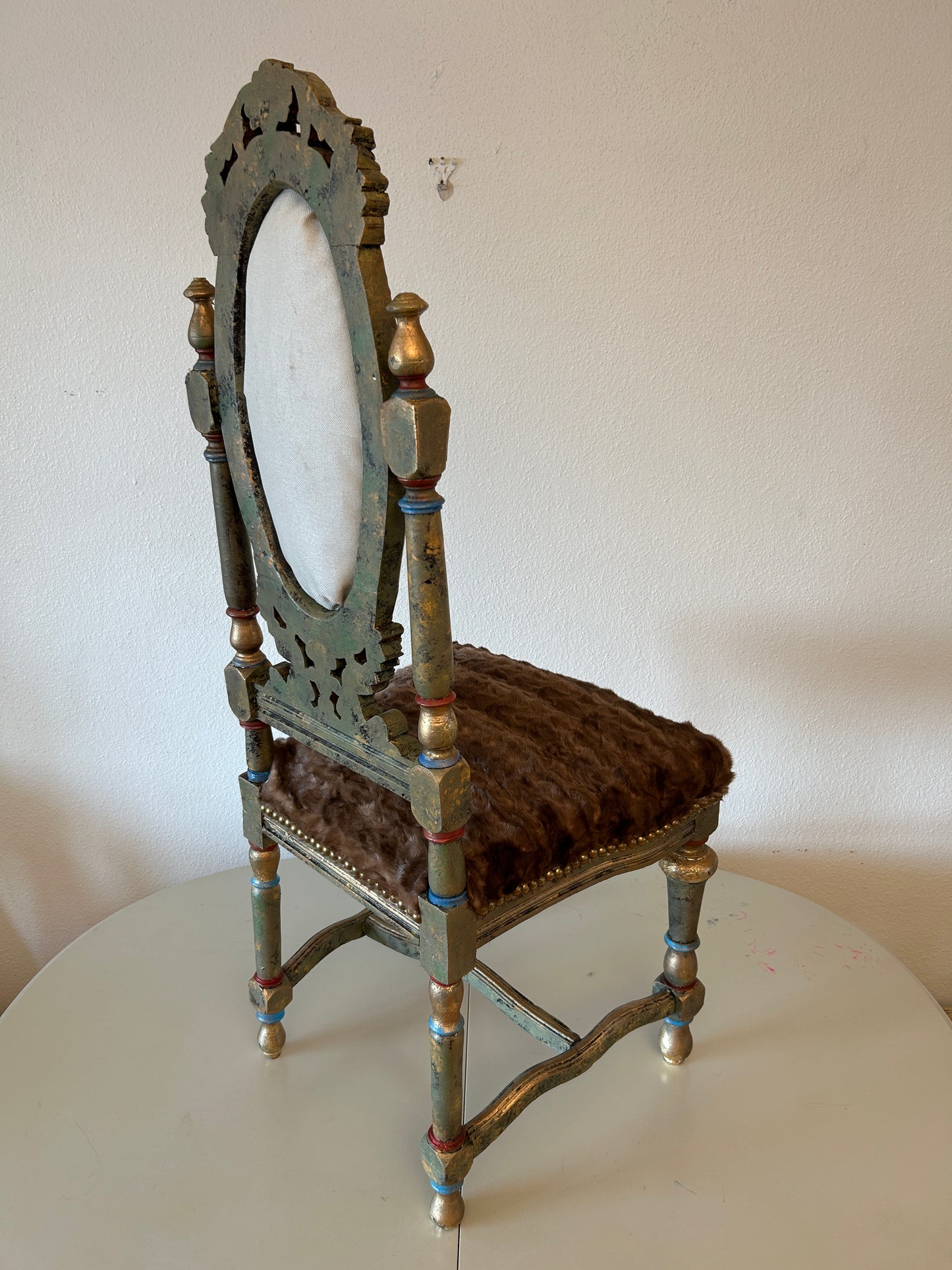 Sold-Out! Antique Chairs with mink seat