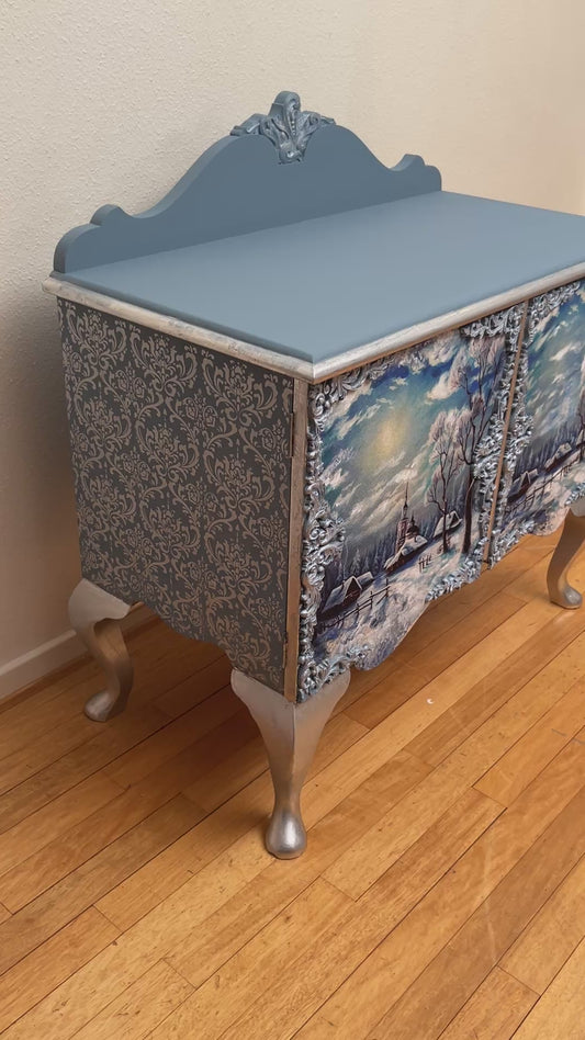 Winter Wooden Dresser | Handmade Natural Wood Furniture | Cozy Rustic Home Decor