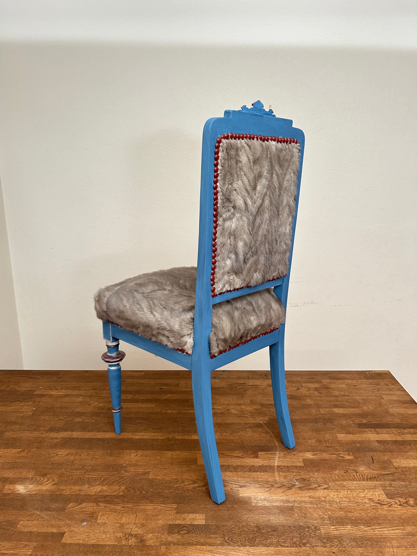 Antique Chair | Re-Designed | Mink | Winter interior | Handmade | KiyanStudio