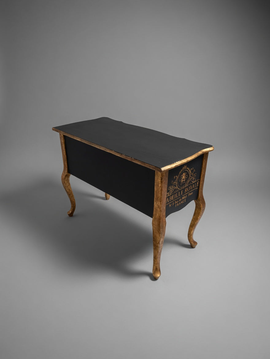 Antique Dresser | Re-Designed | Butterfly Decoupage | Gold Finish | Nightstand | Lingerie Chest | Bedroom Kommode | Handmade