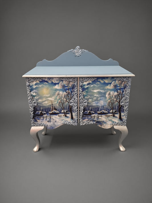 Winter Wooden Dresser | Handmade Natural Wood Furniture | Cozy Rustic Home Decor